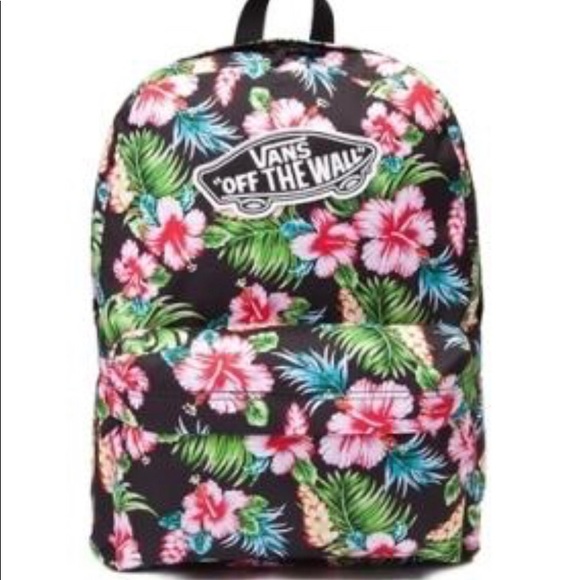 vans off the wall floral backpack